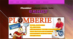 Desktop Screenshot of plombieraulnaysousbois.fr