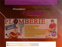 Tablet Screenshot of plombieraulnaysousbois.fr